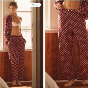 LyreBird Silky Slim Pajama Set from Anthropologie